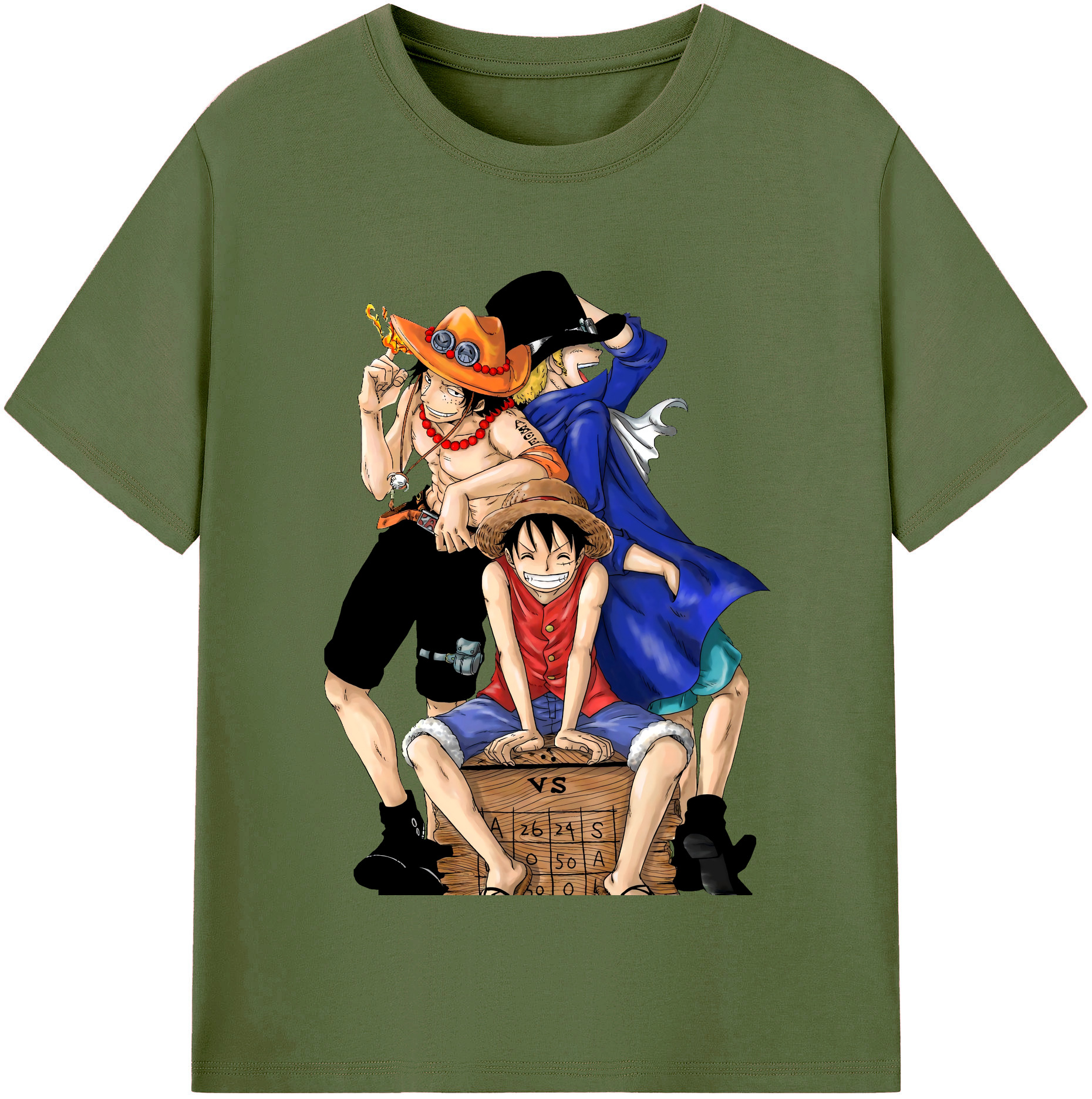 ワンピース モンキー・D・ルフィ ONE PIECE Monkey D. Luffy 綿100％半袖Tシャツ（フロントプリント）